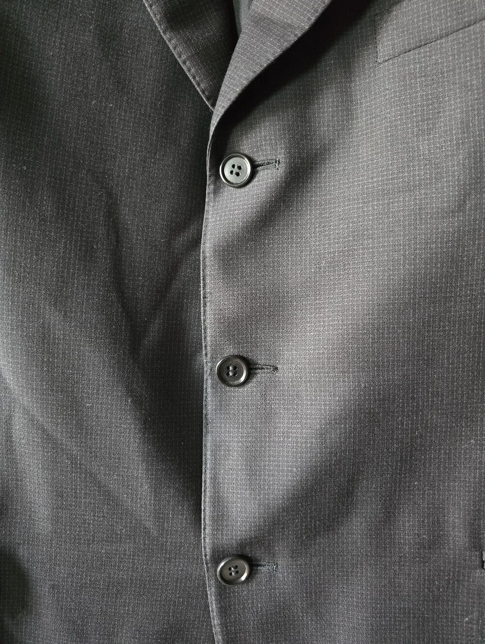 Canali Black Wool Sport Coat Blazer Single Breasted Size 54 R